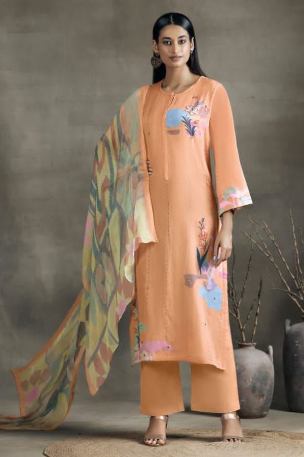 Sahiba Sudriti Aza Cotton Satin Unstitched Suit for women 325