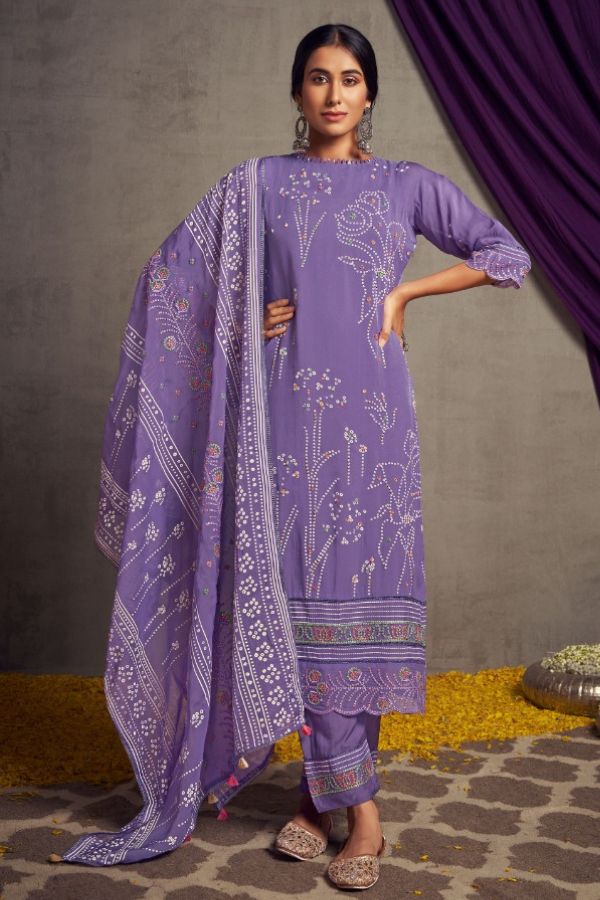 Jay Vijay Prints Fanaa Pure Organza Ladies Salwar Suit 8681