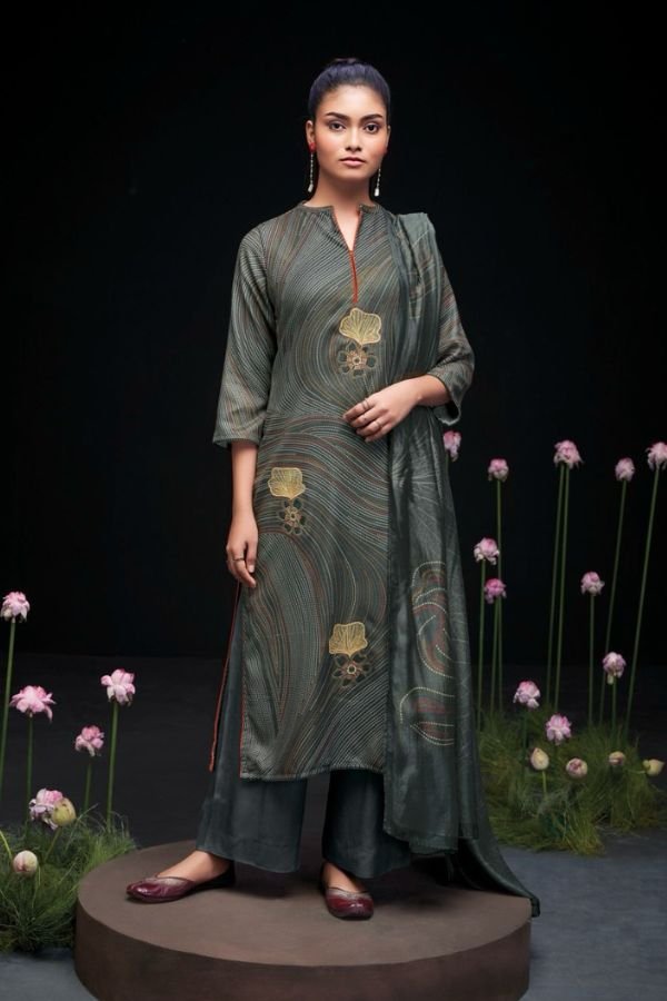 Ganga Fashions Airi S2270 Wool Pashmina Winter Suits S2270-B