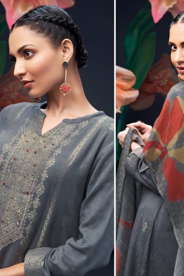 Ganga Fashions Sava Dahr Pashmina Winter Salwar Suit 1501