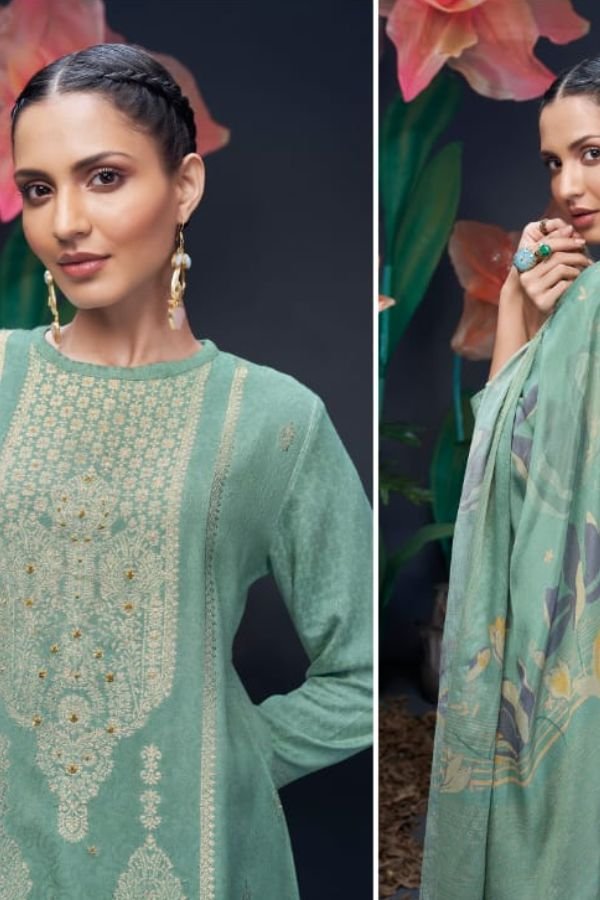 Ganga Fashions Sava Dahr Pashmina Winter Salwar Suit 1504