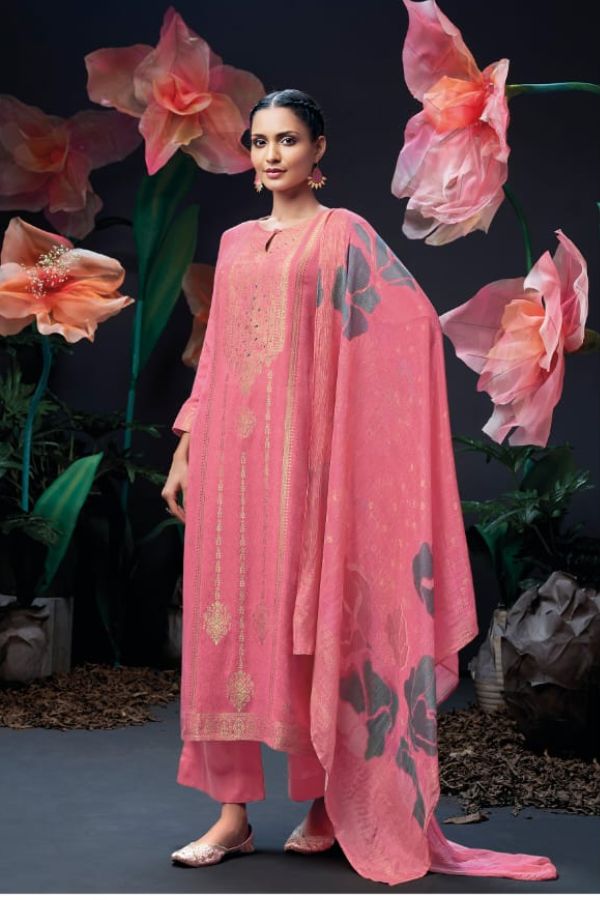 Ganga Fashions Sava Dahr Pashmina Winter Salwar Suits 1502