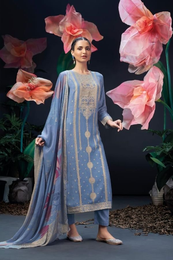 Ganga Fashions Sava Dahr Pashmina Winter Salwar Suits 1503