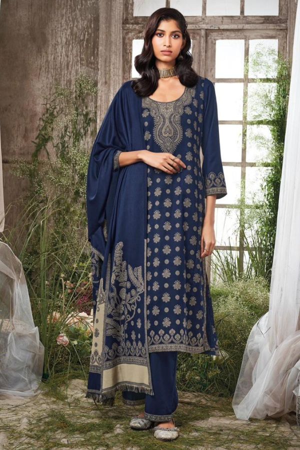 Ganga Fashions Shamsi Pure pashmina unstitched salwar suit C1676
