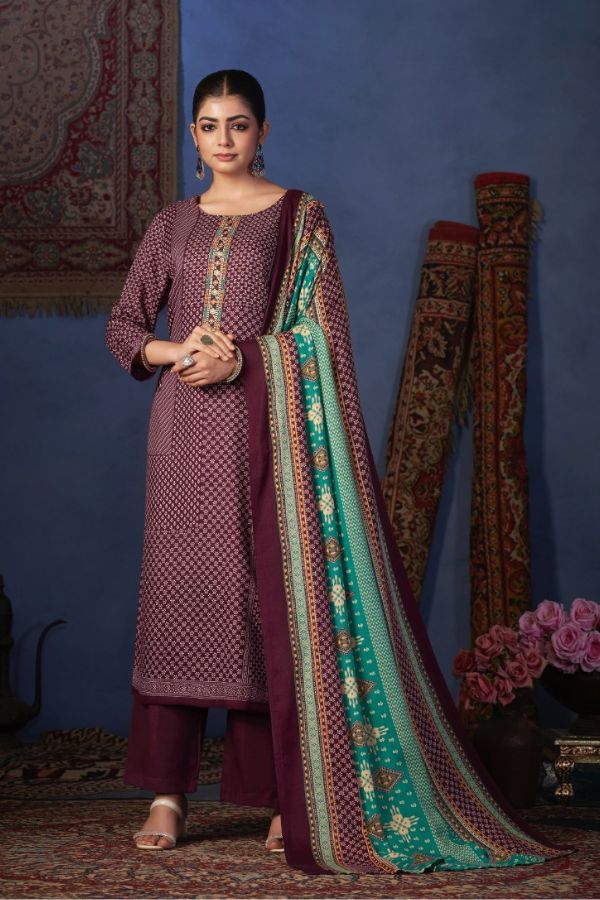 Kesar Karachi Shahin Pashmina Digital Printed Winter Suit 22006