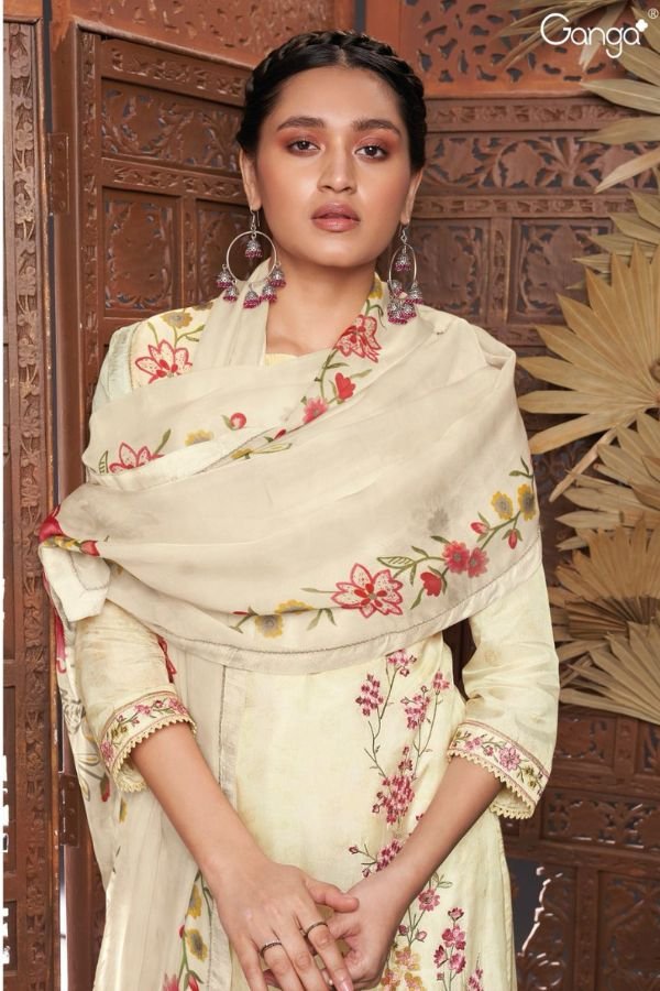 Ganga Fashion Romy S2062 Silk Partywear Ladies Suit S2062-A