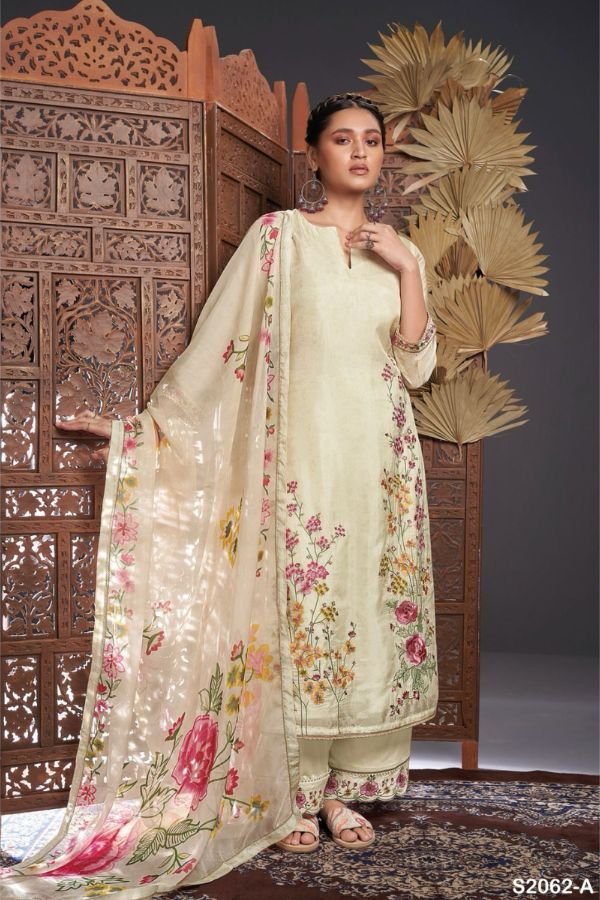 Ganga Fashion Romy S2062 Silk Partywear Ladies Suits S2062-A