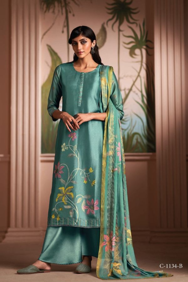 Ganga Fashion Shanaya New Russian Silk Ladies Salwar Suits C1134-B