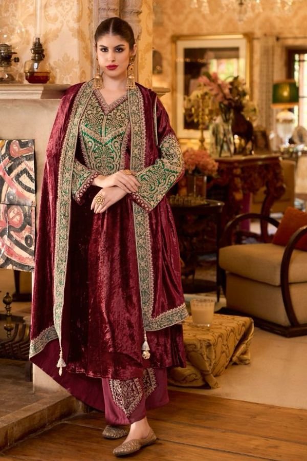 Ibiza Lifestyle Delhi 6 Italian Velvet Winter Collection Suit 10576