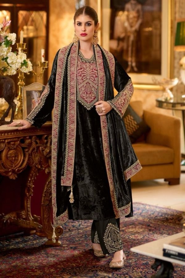 Ibiza Lifestyle Delhi 6 Italian Velvet Winter Collection Suit 10582