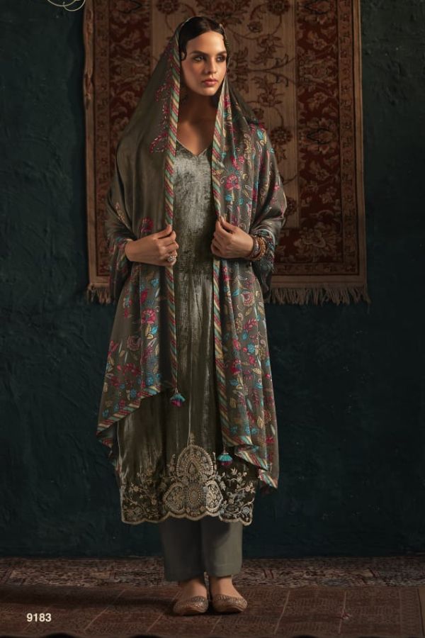 Kimora Fashion Salam-E-Ishq Pure Velvet Winter Salwar Suits 9183
