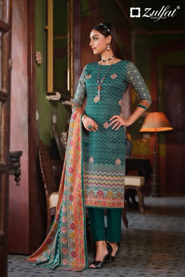 Zulfat Designer Studio Raabia Pashmina Winter Suit Salwar 522-007