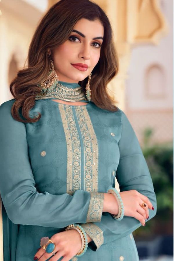 Avon Trendz Pastels 2 Organza Woven Silk Salwar Suits 2080
