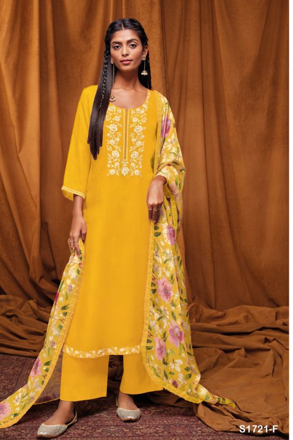 Ganga Fashions Bhagyasri S1721 Silk Ladies Salwar Suit S1721-F