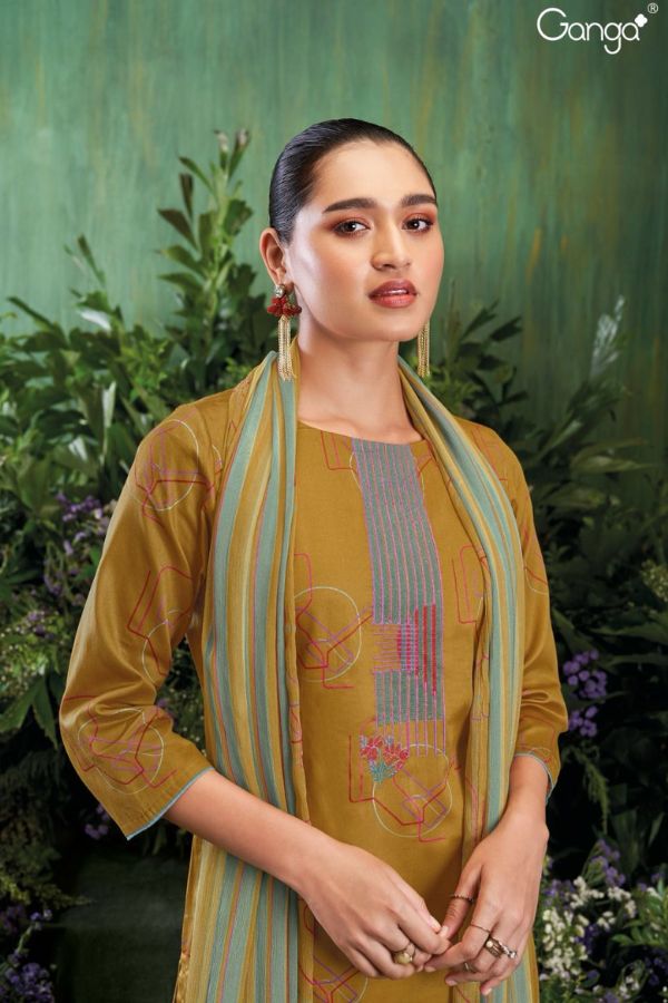 Ganga Fashions Carista S2129 Cotton Silk Printed Salwar Suit S2129-A
