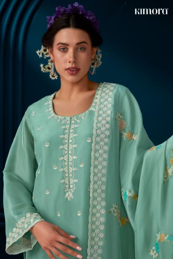 Kimora Fashion Heer Rozeen Silk Printed Partywear Salwar Suits 2153