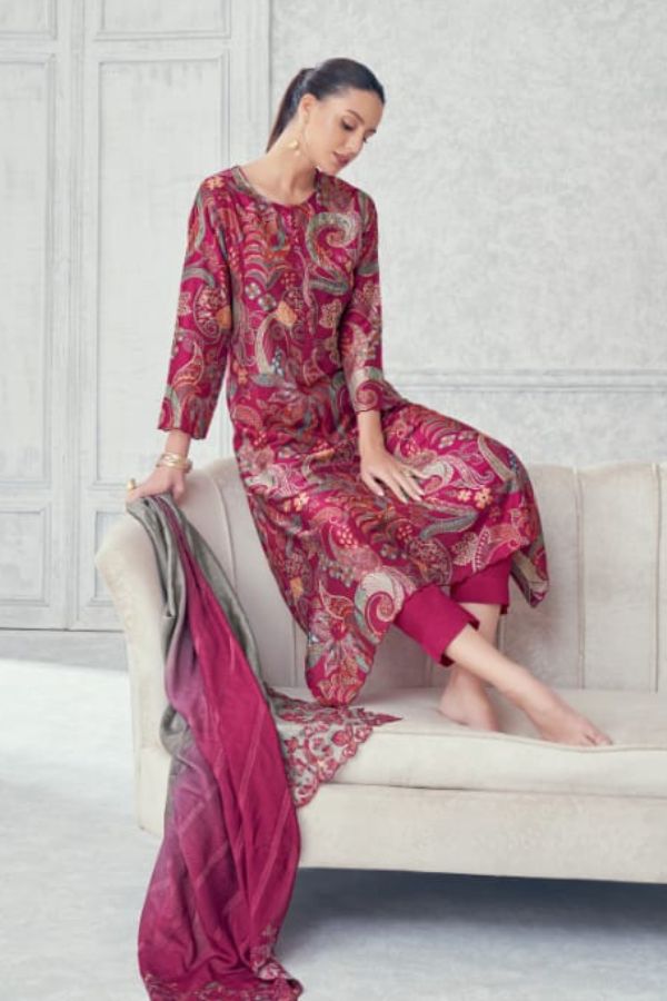 Sahiba TM Myra Muslin Silk Printed Handwork Salwar Suits 447
