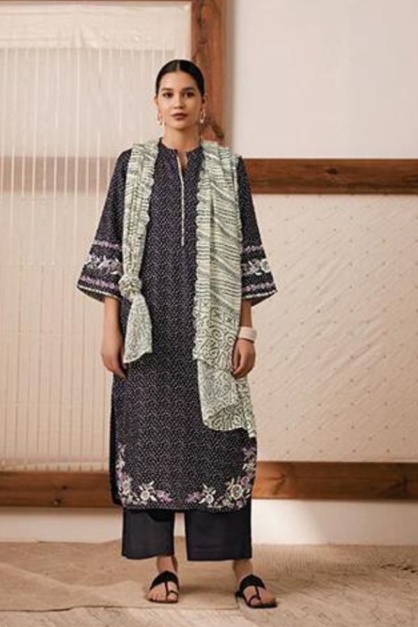 Kimora Fashion Heer Gara 4 Muslin Printed Suit 9128