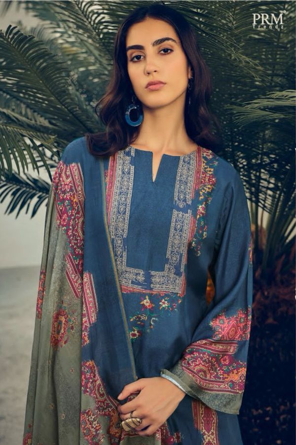 PRM Trendz Roselyn Pure Muslin Silk Unstitched Salwar Suits 5409