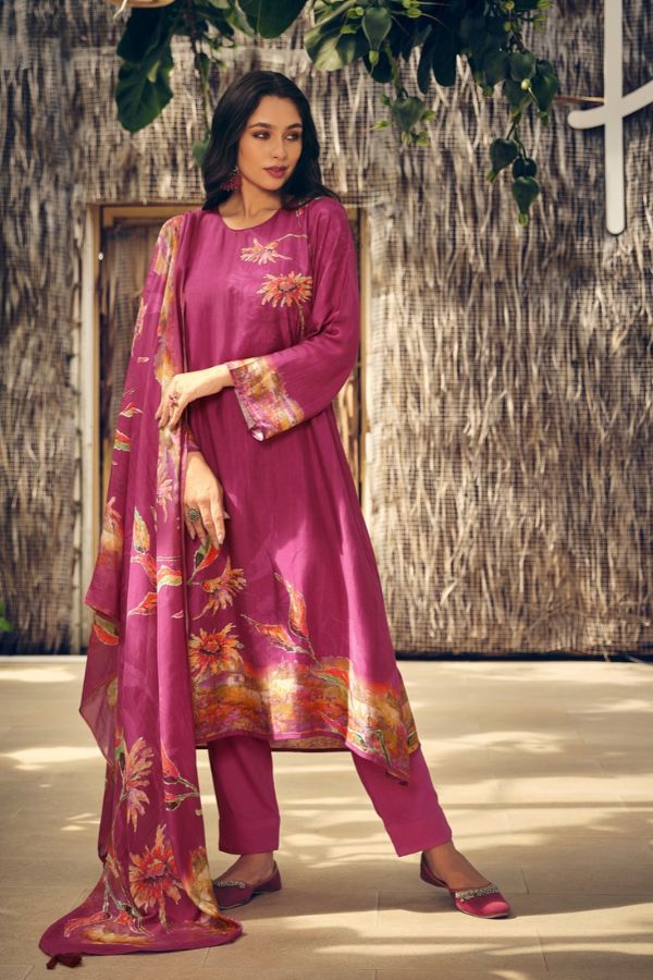 PRM Trendz Zaysha Pure Muslin Silk Unstitched Salwar Suit 5421
