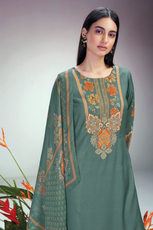 Ganga Fashions Adriana S2427 Cotton Silk Printed Suits S2427-D