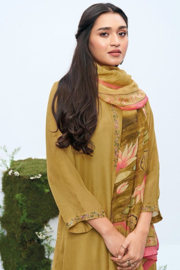 Ganga Fashions Chanlay S2375 Habutai Silk Ladies Suits S2375-B