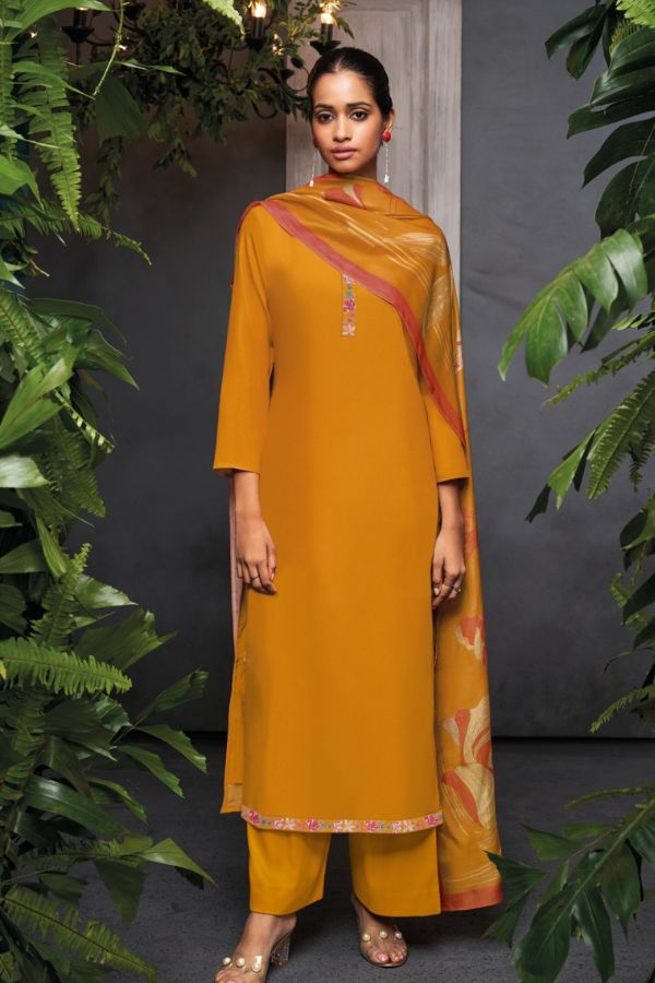 Ganga Fashions Chinecha S2399 Cotton Silk Ladies Suit S2399-B