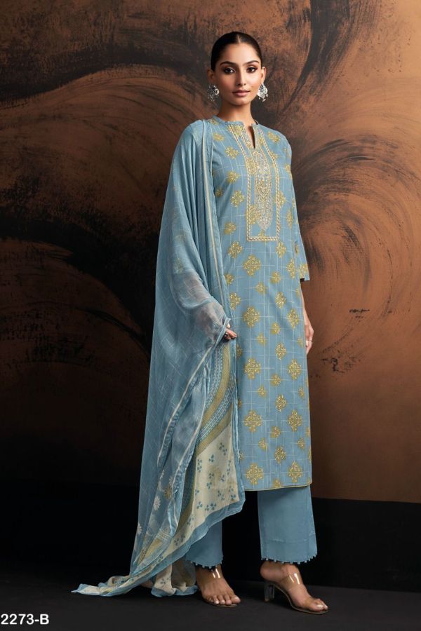 Ganga Fashions Johanna S2473 Cotton Salwar Suit S2473-B