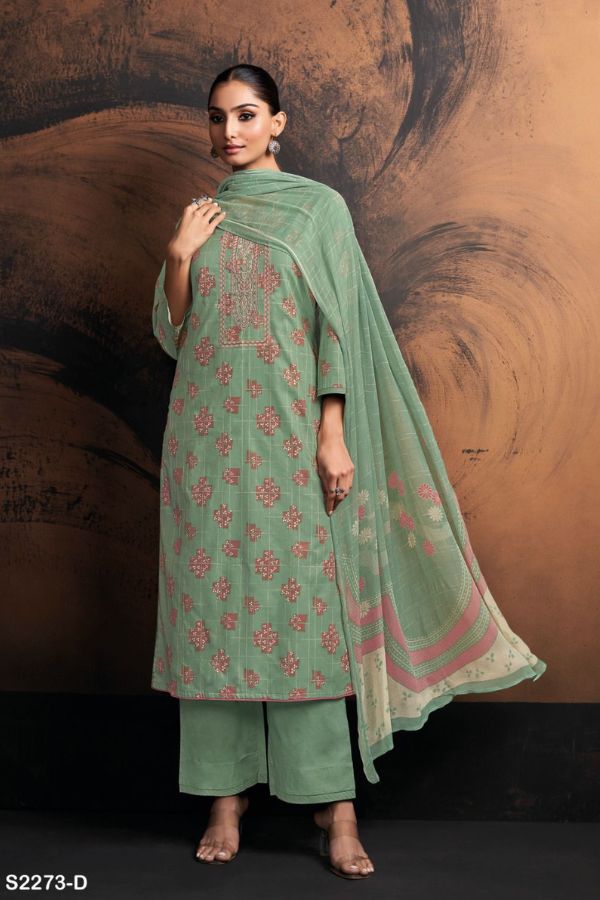 Ganga Fashions Johanna S2473 Cotton Salwar Suit S2473-D