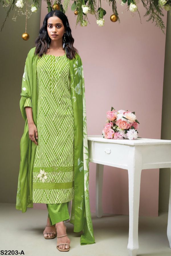 Ganga Fashions Maysen S2203 Cotton Printed Suit S2203-A