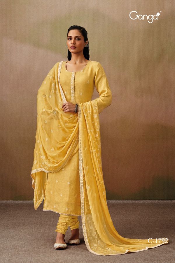 Ganga Fashions Priyani Cotton Linen Salwar Suit C1792