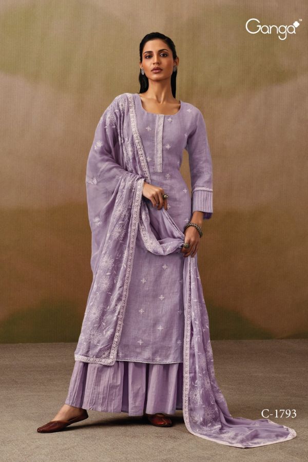 Ganga Fashions Priyani Cotton Linen Salwar Suit C1793