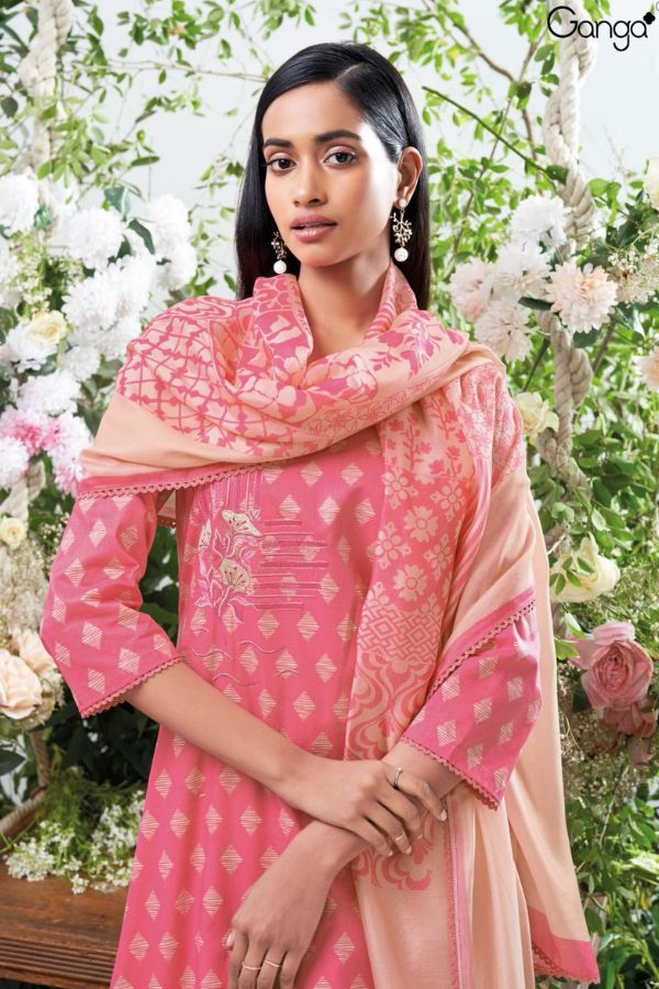 Ganga Fashions Wilmer S2412 Cotton Printed Suit S2412-C