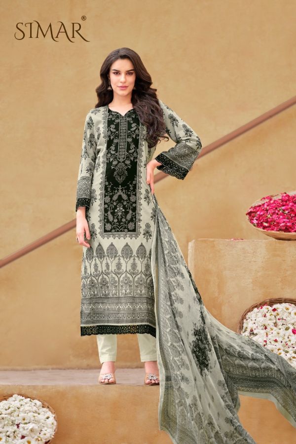 Glossy Simar Melody Pure lawn cotton Suits 4104
