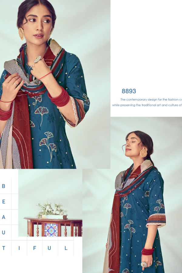 Jay Vijay Prints Kahani Pure Cotton Khadi Salwar Suits 8893
