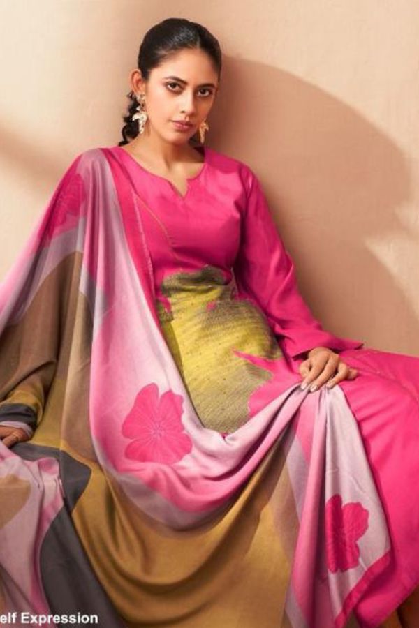 Kesar Karachi Blossom Muslin Printed Unstitched Salwar Suits 2201