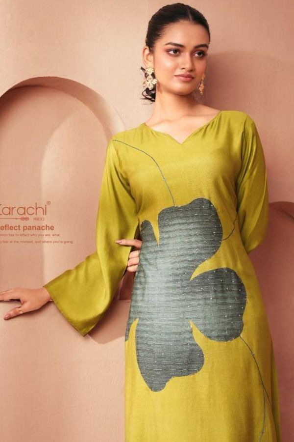 Kesar Karachi Blossom Muslin Printed Unstitched Salwar Suits 2202