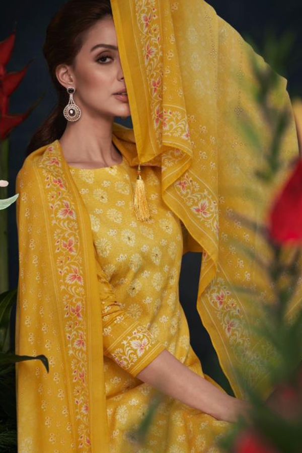 Kesar Karachi Mahroom Jam Satin Printed Ladies Salwar Suits 28006