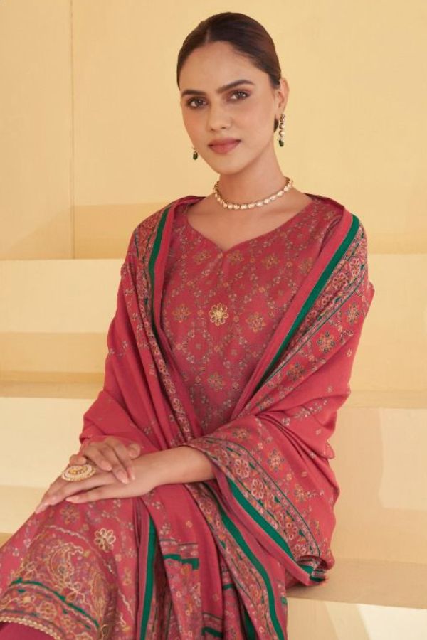 Kesar Karachi Raahi Muslin Silk Printed Unstitched Salwar Suits 29001