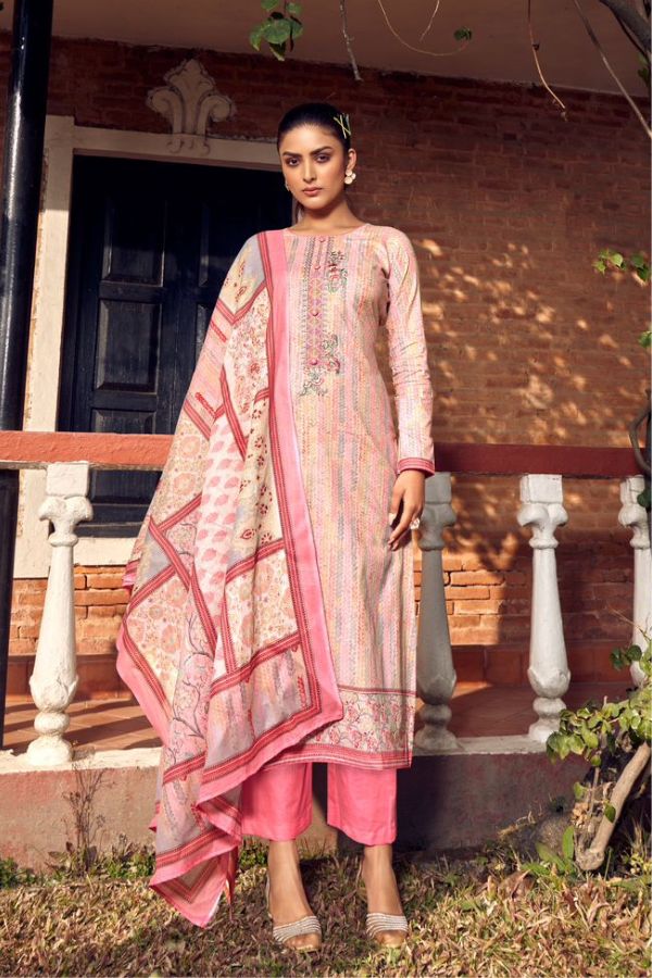 Mumtaz Arts Blossom Pure Karachi Lawn Salwar Suit 9003
