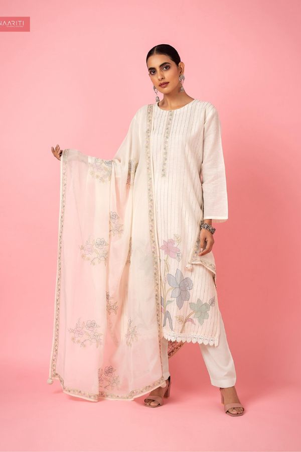 Naariti Barqa Linen Embroidered Salwar Suit AGOG-02