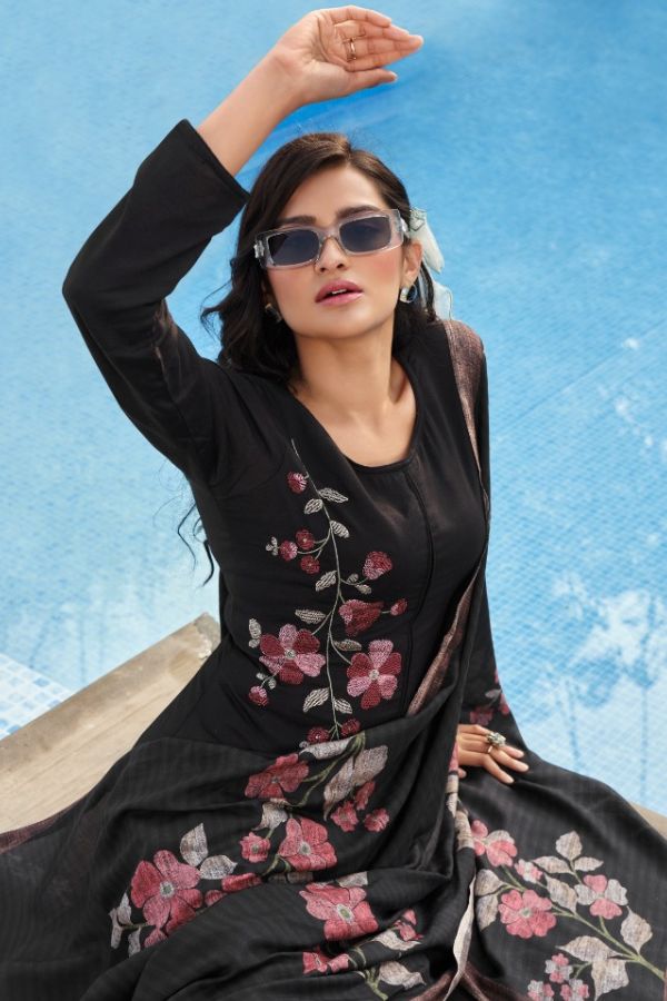 Rupali Fashion Lily Jam Satin Unstitched Ladies Suits 1102