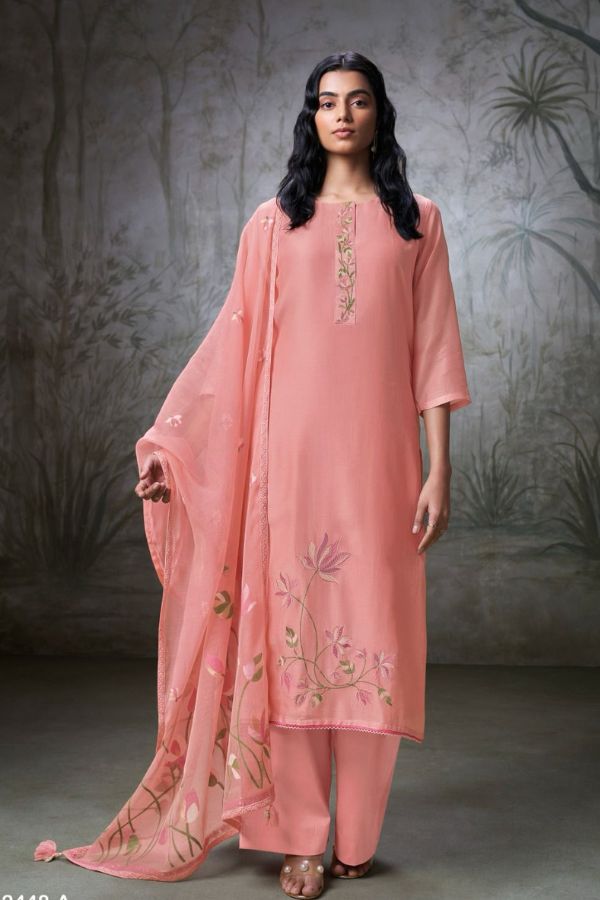 Ganga Fashions Clayton S2448 Silk Suit S2448-A