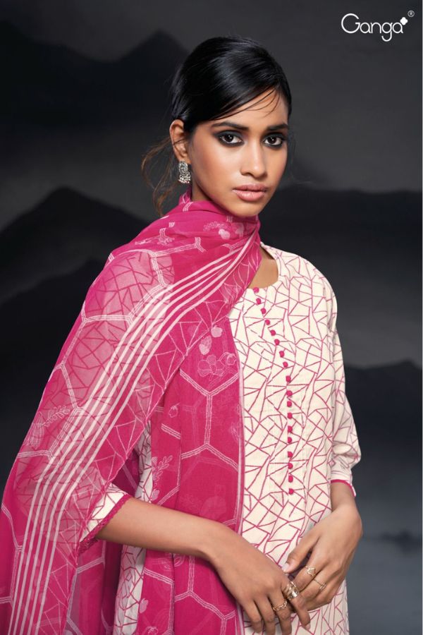 Ganga Fashions Emilijah S2245 Linen Printed Ladies Suits S2245-C