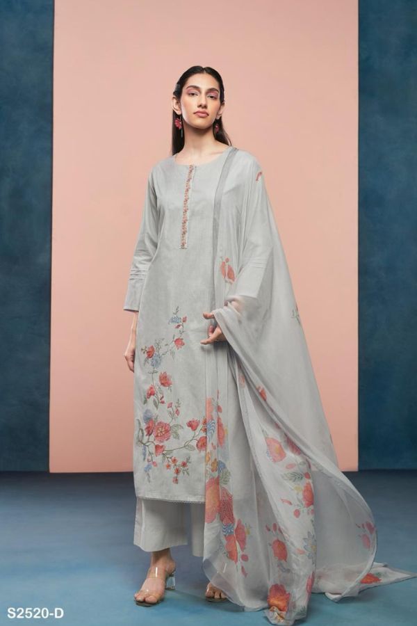 Ganga Fashions Havishaa S2520 Cotton Suit S2520-D
