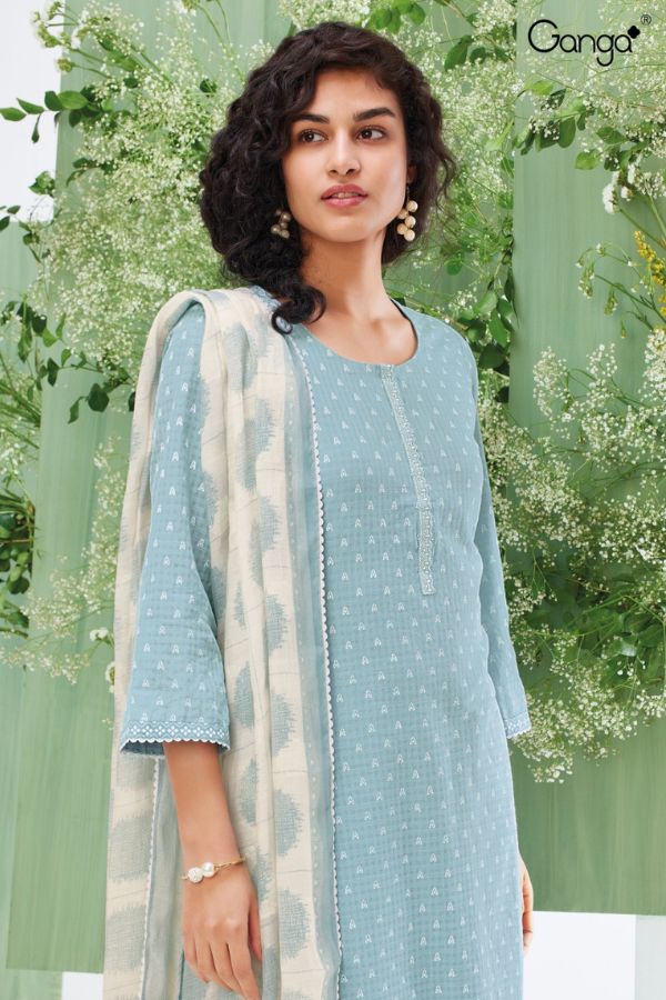 Ganga Fashions Khushi S1593 Cotton Salwar Suits S1593-A