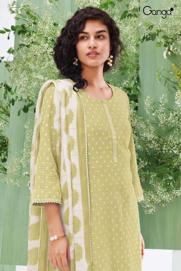 Ganga Fashions Khushi S1593 Cotton Salwar Suits S1593-C