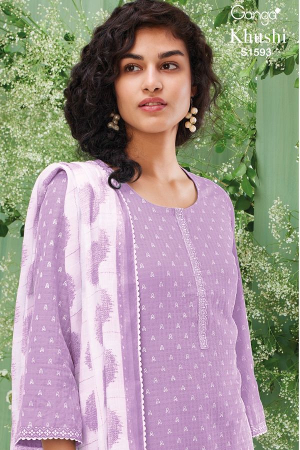Ganga Fashions Khushi S1593 Cotton Salwar Suits S1593-D