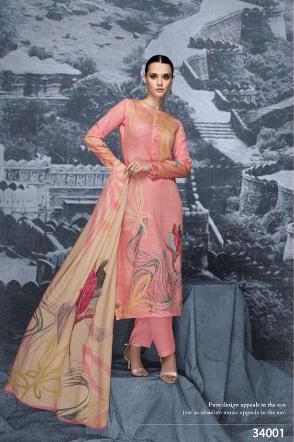 Kesar Karachi Zara New Jam Silk Printed Ladies Salwar Suit 34001