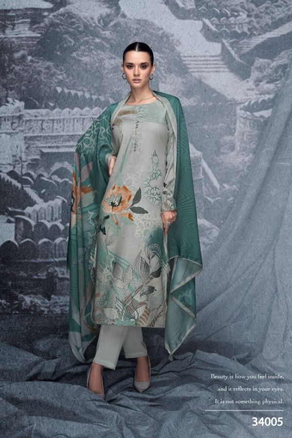Kesar Karachi Zara New Jam Silk Printed Ladies Salwar Suit 34005